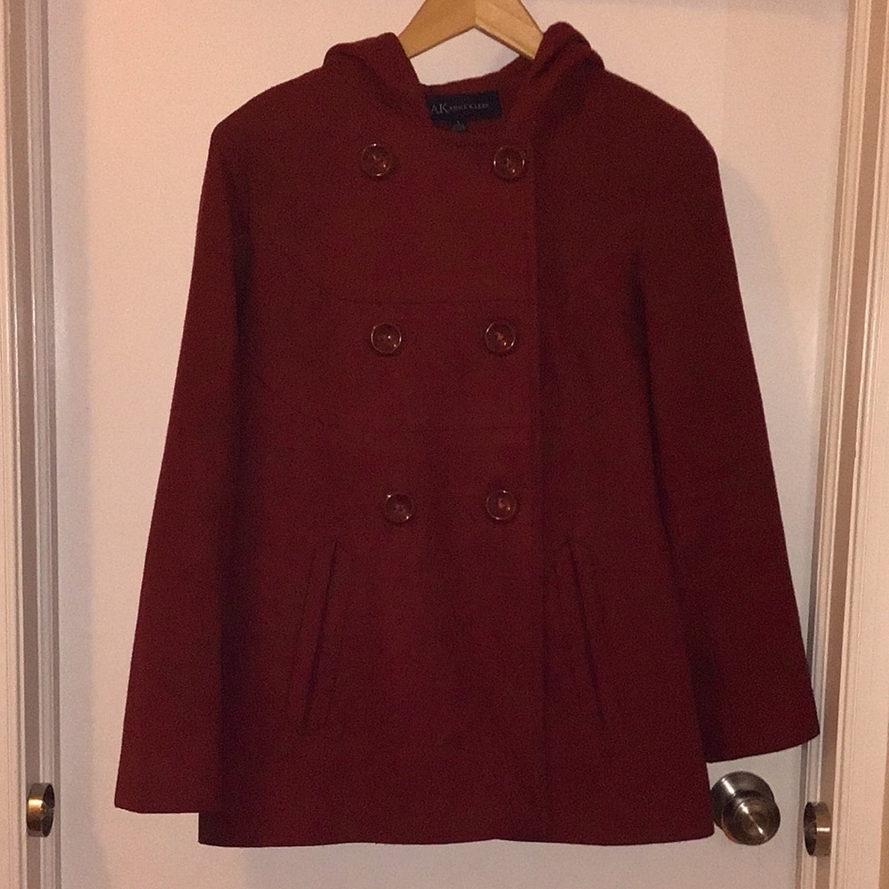 Anne Cline Red Pea Coat